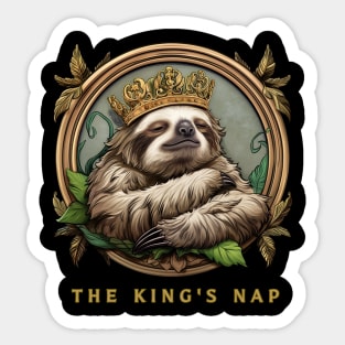 Sloth Sleepy "The King's Nap" Sticker